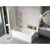 Mexen Mist paravan de baie cu 2 aripi 100 x 150 cm, transparent, auriu periat - 8A9-100-011-55-00