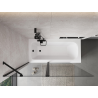 Mexen Mist paravan baie, 2 canaturi, 140 x 150 cm, transparent, negru - 8A9-140-011-70-00