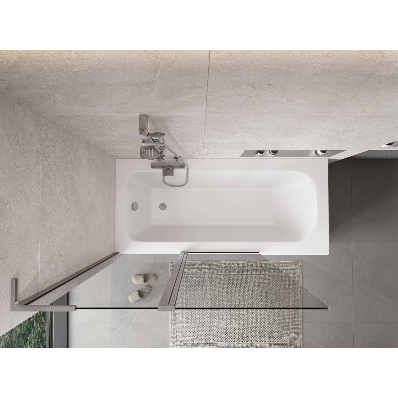 Mexen Mist L kádparaván 2 szárnyú 120 x 150 cm, átlátszó, króm - 8A9L-120-011-01-00