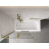 Mexen Mist L panou pentru cadă cu 2 foi 100 x 150 cm, transparent, auriu periat - 8A9L-100-011-55-00
