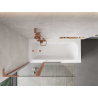 Mexen Mist L ecran de baie 2-panouri 110 x 150 cm, transparent, cupru periat - 8A9L-110-011-65-00