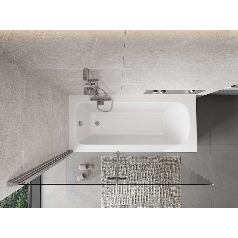 Mexen Mist paravan de duș, 2 canaturi, stânga, 130 x 150 cm, transparent, crom - 8A9-130-002-01-00-L