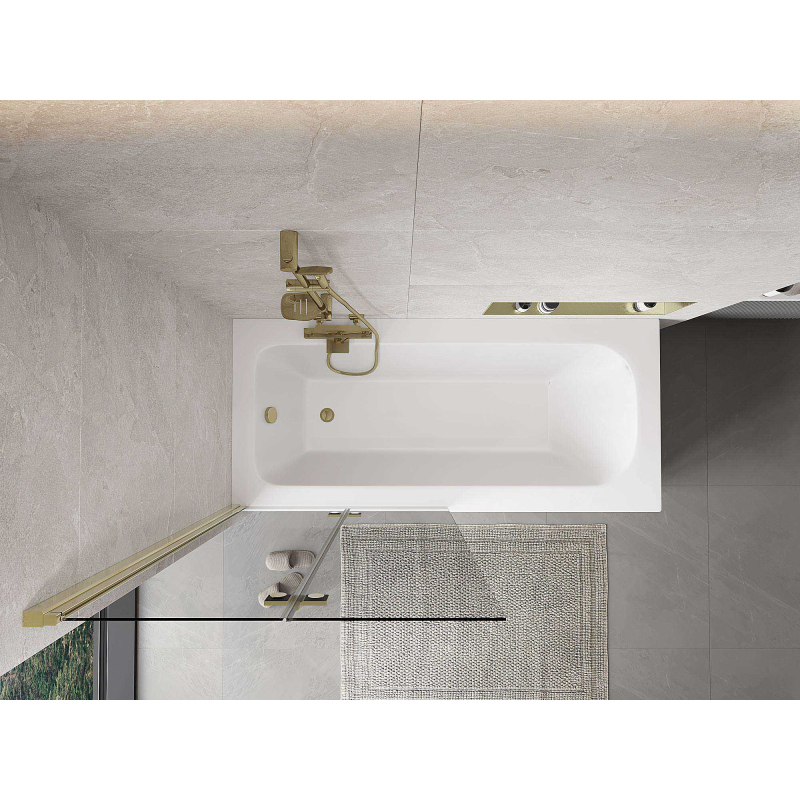 Mexen Mist paravan de duș cu 2 uși stânga 90 x 150 cm, transparent, auriu - 8A9-090-002-50-00-L