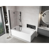 Mexen Mist paravan de baie cu 2 canaturi stânga 90 x 150 cm, transparent, negru - 8A9-090-002-70-00-L
