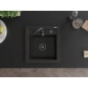 Mexen Vito chiuvetă de bucătărie din granit cu 1 compartiment și robinet Telma, negru/auriu metalic - 6503-75-670200-70-B