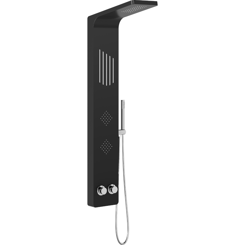 Mexen Navas zuhanypanel, fekete - 7627-02-70