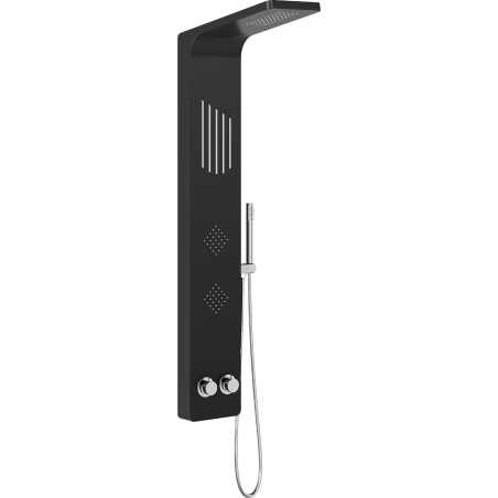 Mexen Navas zuhanypanel, fekete - 7627-02-70