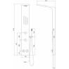 Mexen Navas zuhanypanel, fekete - 7627-02-70