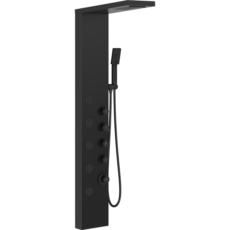 Mexen Lando panou de duș, negru - 7611-04-70