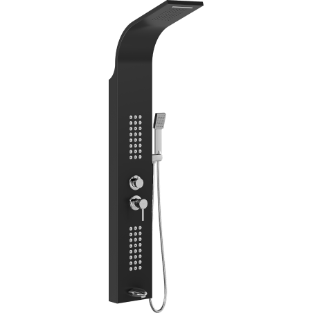 Mexen Ardo panou de duș cu gură de scurgere, negru - 7617-04-70