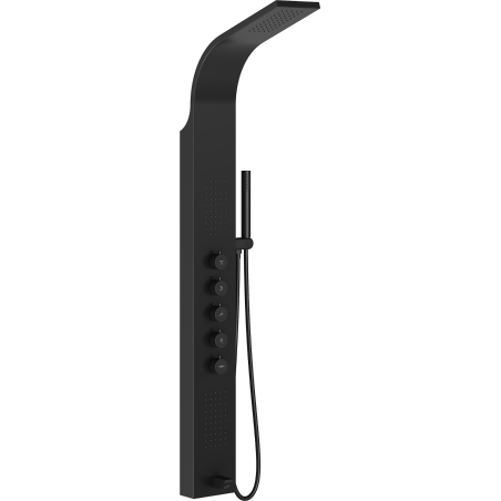 Mexen Timor panou de duș cu gură de scurgere, negru - 7621-04-70