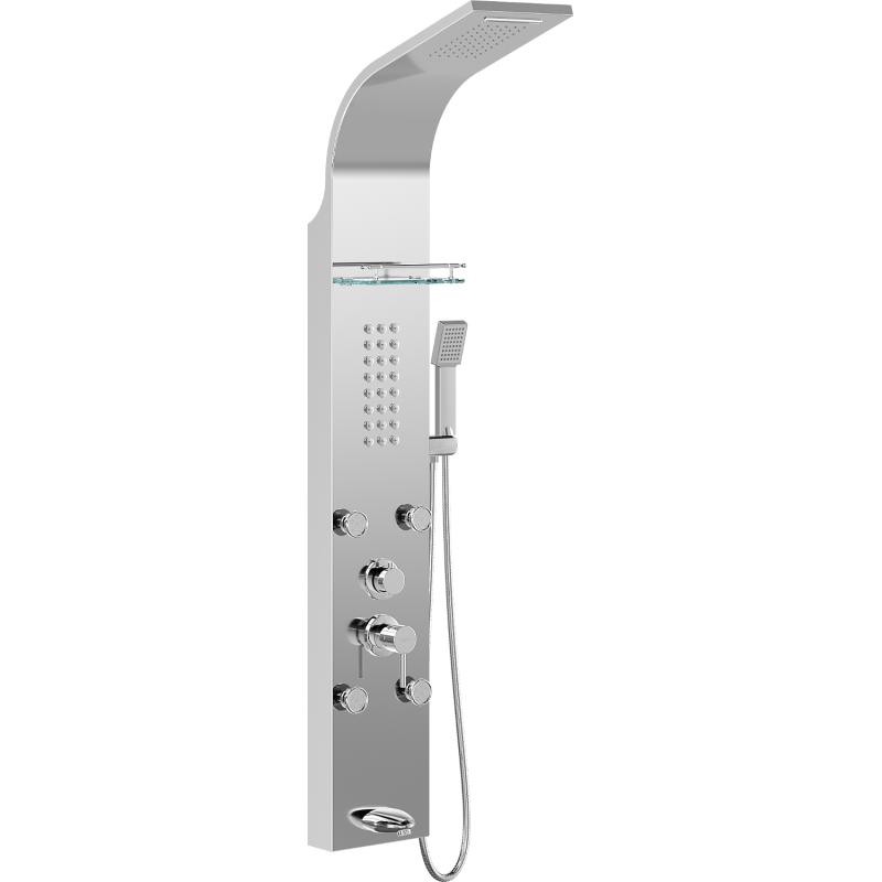 Mexen Adrox zuhanypanel kifolyóval, króm - 7613-04-00