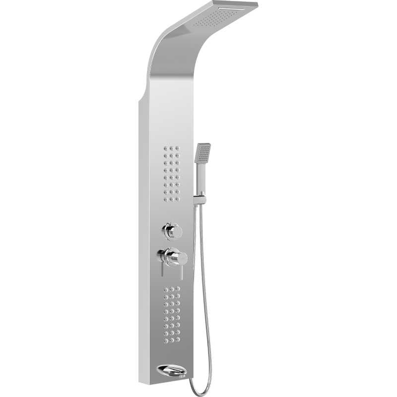 Mexen Ardo panou de duș cu baterie, crom - 7617-04-00