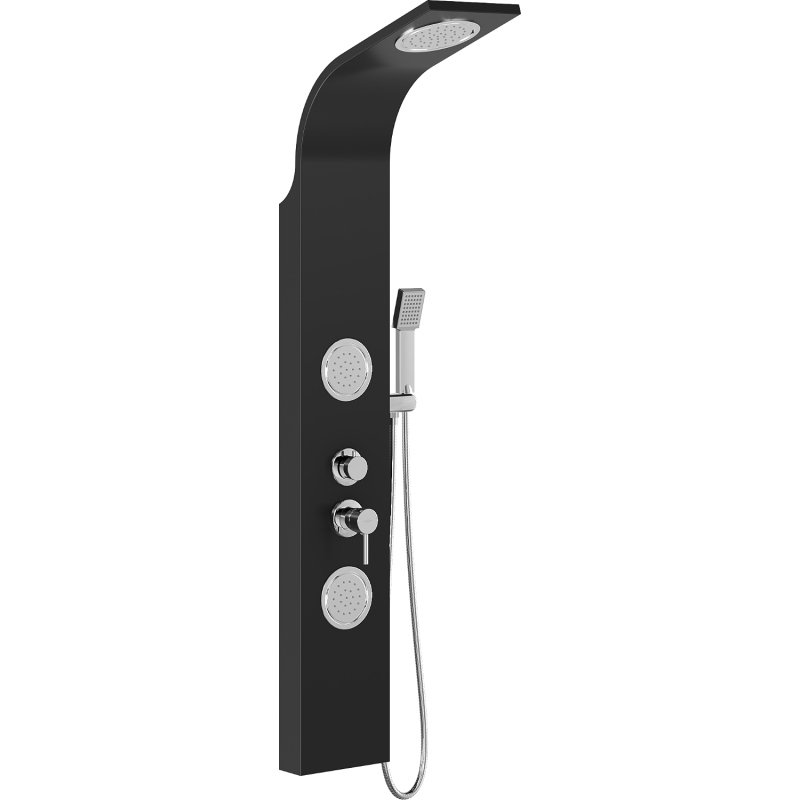 Mexen Gros zuhanypanel, fekete - 7619-03-70