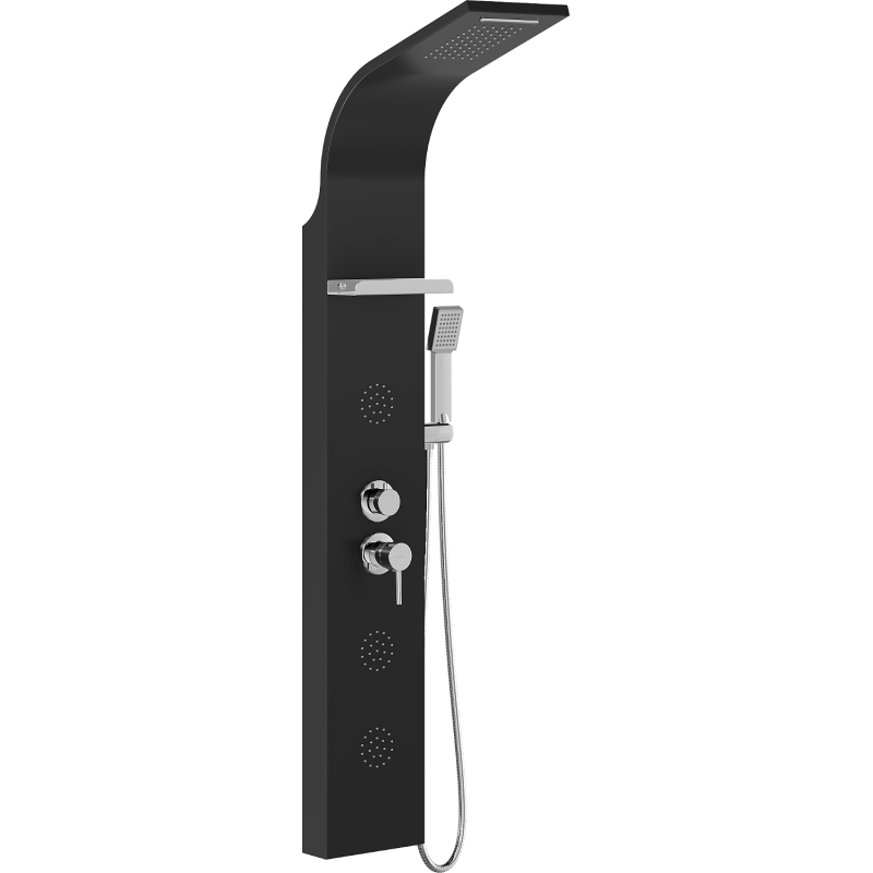 Mexen Borg panou de duș, negru - 7615-03-70