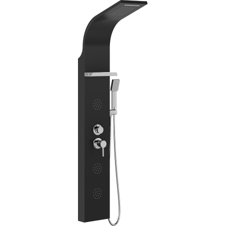 Mexen Borg panou de duș, negru - 7615-03-70