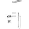 Mexen Fall set de duș încastrat, crom - 7602-04-00