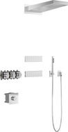 Mexen Fall süllyesztett zuhanykészlet, króm - 7602-04-00
