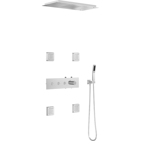 Mexen Soler set de duș încastrat, crom - 7601-04-00