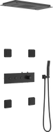 Mexen Soler set de duș încastrat, negru - 7601-04-70