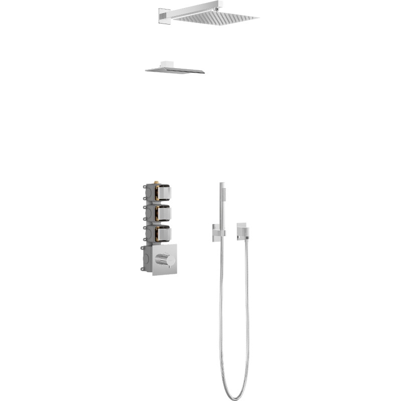 Mexen Boka set de duș încastrat, crom - 7603-03-00
