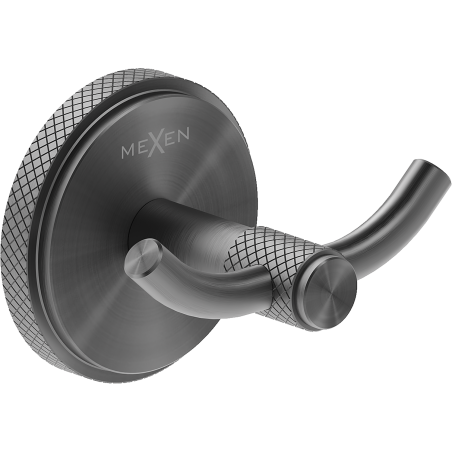 Mexen Gravo kettős törölközőhorog, gun gray kefélt - 70A93012-66