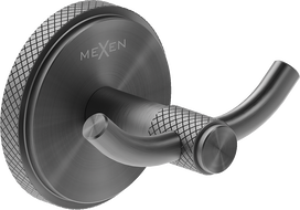 Mexen Gravo kettős törölközőhorog, gun gray kefélt - 70A93012-66