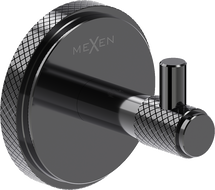 Mexen Gravo törölközőhorog, fekete króm - 70A93011-73