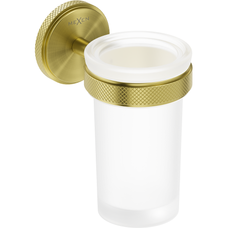 Mexen Gravo pahar pentru periuțe de dinți, auriu periat - 70A93051-55