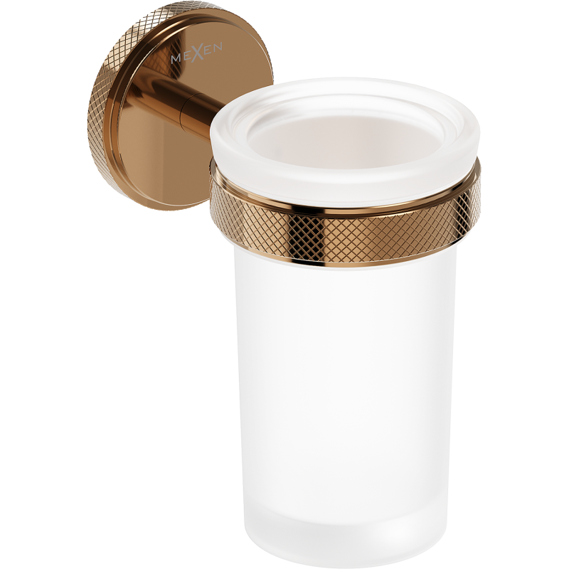 Mexen Gravo pahar pentru periuțe de dinți, aur roz - 70A93051-60