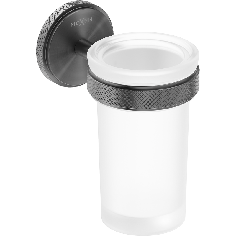 Mexen Gravo fogkefetartó bögréje, gun gray kefével - 70A93051-66