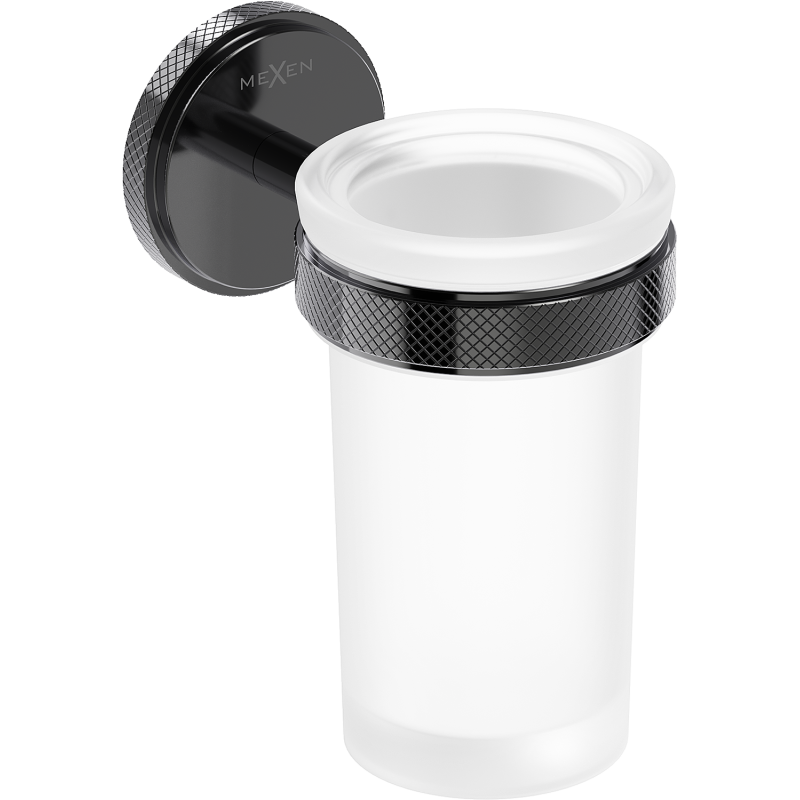 Mexen Gravo fogkefe tartó, fekete króm - 70A93051-73
