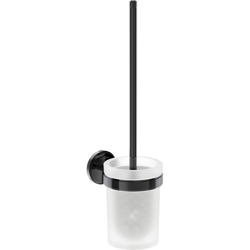 Mexen Gravo wc kefe, fekete króm - 70A93071-73