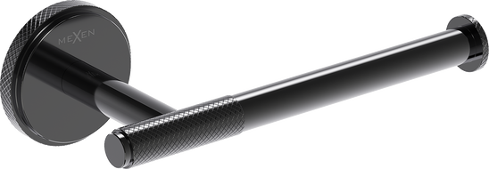 Mexen Gravo toalettpapír tartó, fekete króm - 70A93025-73