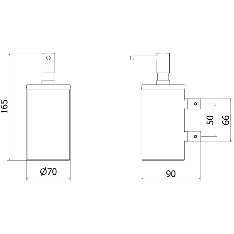 Mexen Loop dispenser săpun, aur roz - 70A71058-60