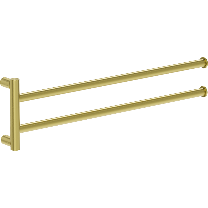 Mexen Loop kettős forgó törölközőtartó, arany kefe - 70A71049-55