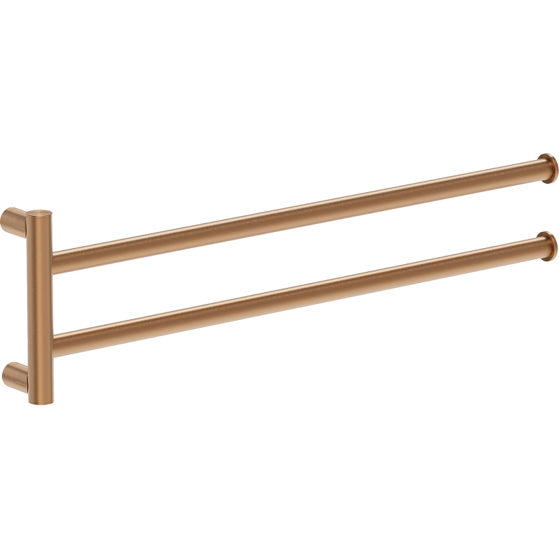 Mexen Loop kettős forgó törölközőtartó, kefe nélküli réz - 70A71049-65