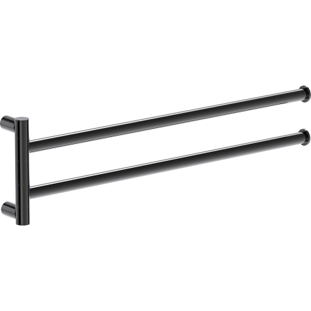 Mexen Loop suport dublu pivotant pentru prosoape, crom negru - 70A71049-73