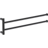 Mexen Loop suport dublu pivotant pentru prosoape, crom negru - 70A71049-73