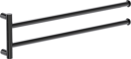 Mexen Loop suport dublu pivotant pentru prosoape, crom negru - 70A71049-73