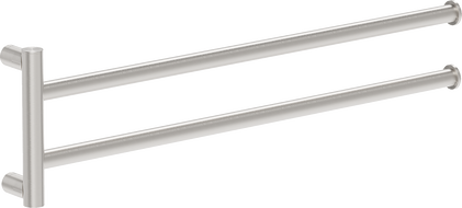 Mexen Loop dupla forgatható törölközőtartó, kefezett nikkel - 70A71049-97