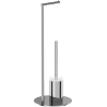 Mexen Loop perie de toaletă independentă cu suport pentru hârtie, crom - 70A71095-00