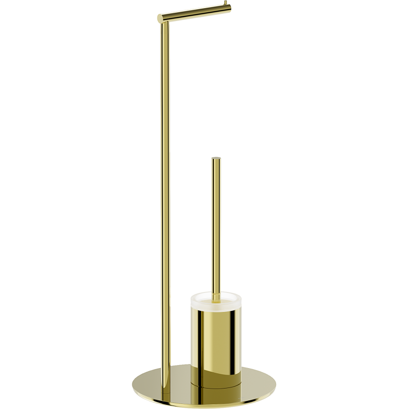 Mexen Loop szabadon álló WC-kefe papírtartóval, arany - 70A71095-50
