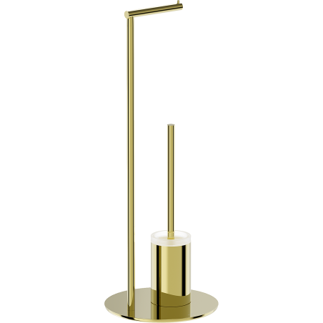 Mexen Loop perie de toaletă independentă cu suport pentru hârtie, aurie - 70A71095-50