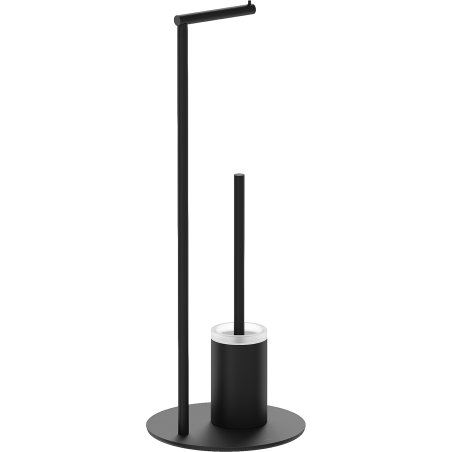 Mexen Loop perie de toaletă în picioare cu suport pentru hârtie, neagră - 70A71095-70