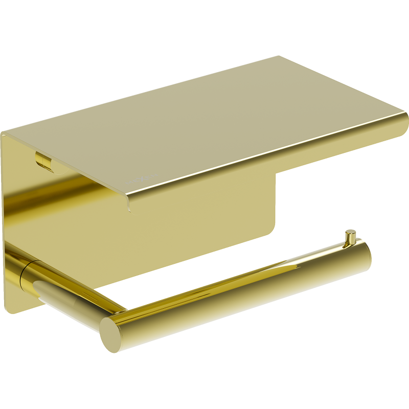 Mexen Loop suport de hârtie igienică cu raft, auriu - 70A71022-50