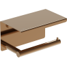 Mexen Loop suport pentru hârtie igienică cu raft, aur roz - 70A71022-60