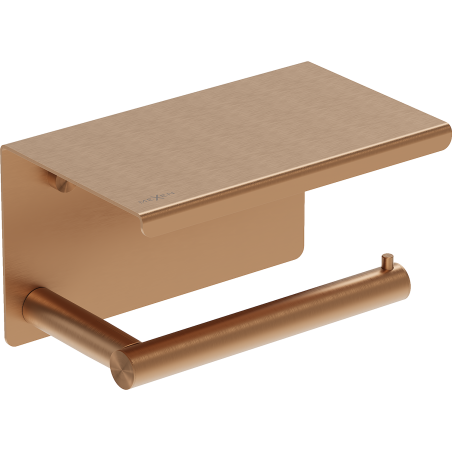 Mexen Loop suport pentru hârtie igienică cu raft, cupru periat - 70A71022-65