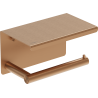 Mexen Loop suport pentru hârtie igienică cu raft, cupru periat - 70A71022-65