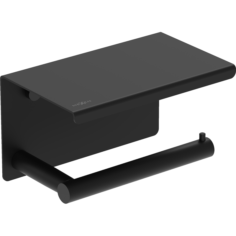 Mexen Loop suport pentru hârtie igienică cu raft, negru - 70A71022-70